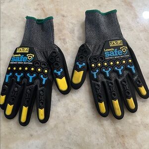 Black and Yellow Protective Gloves